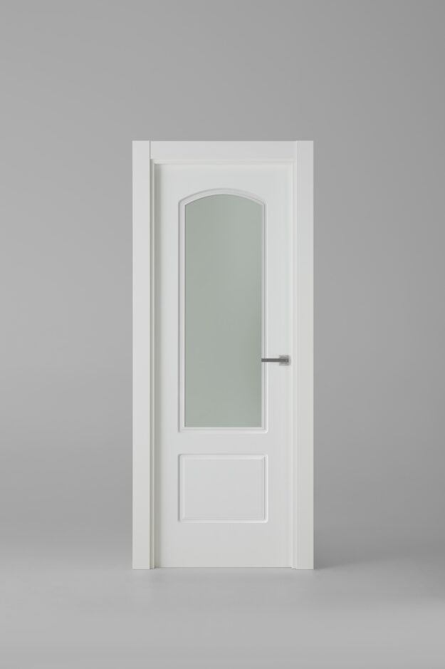 Puerta interior PortStylo 701 vidriera contemporánea blanco lacada