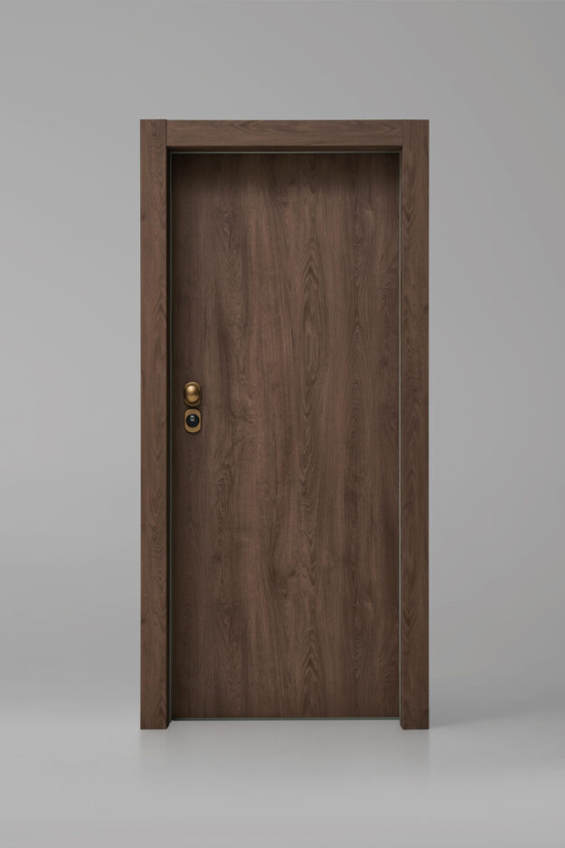 Puerta Exterior Acorazada IRON Nogal Liso