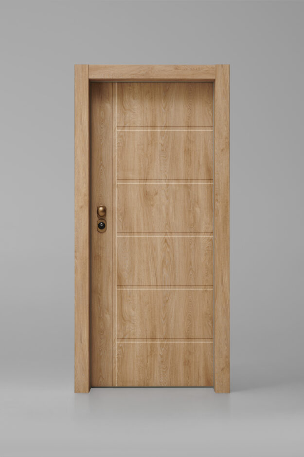 Puerta Exterior Acorazada IRON Roble 121