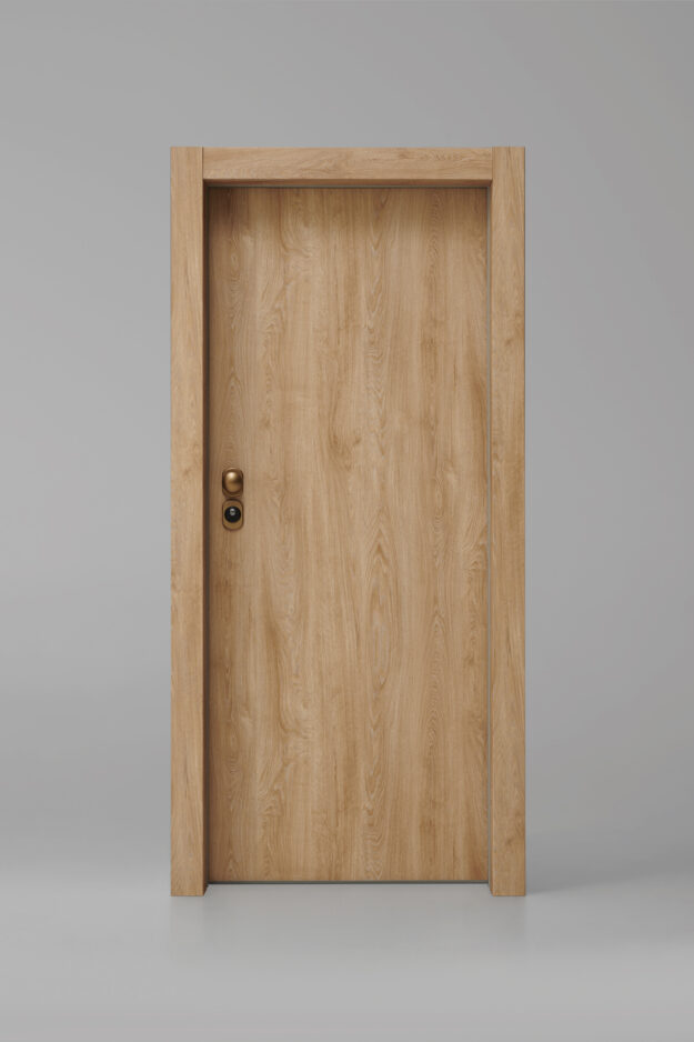 Puerta Exterior Acorazada IRON Roble Liso