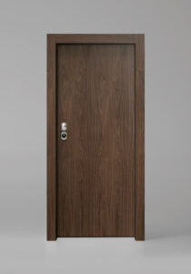 Puerta Exterior Acorazada IRON Nogal Madera Natural para el interior