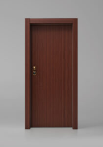 Puerta Exterior Acorazada IRON Sapely Madera Natural para el interior