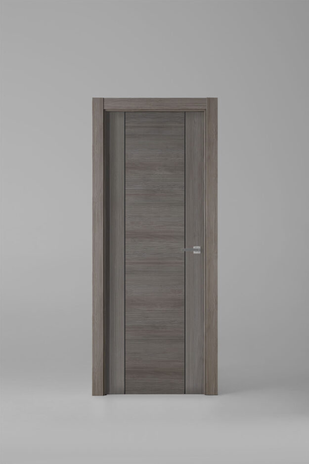 Interior door model 1006ECH Argento Black Inlay