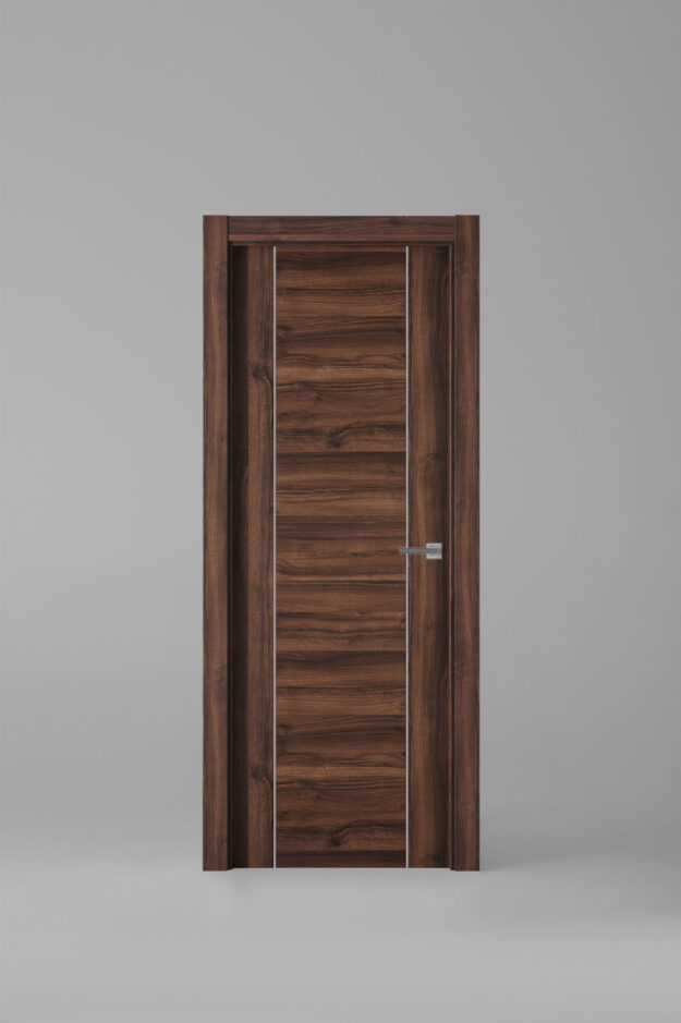 Puerta de interior colección nature 1006ECH Nogal Selva Greca Plata