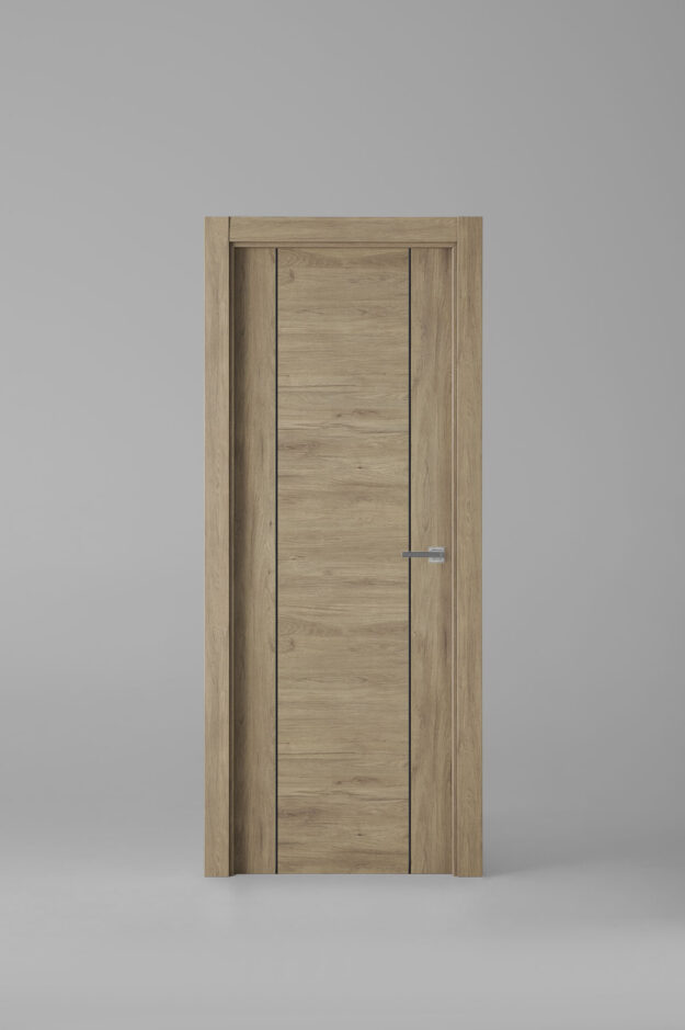 Puerta de interior colección tradition 1006ECH Roble Urban Greca Negra