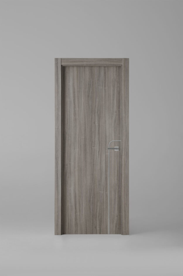 Puerta de interior colección grey G1001 Gris Trufa Greca Plata