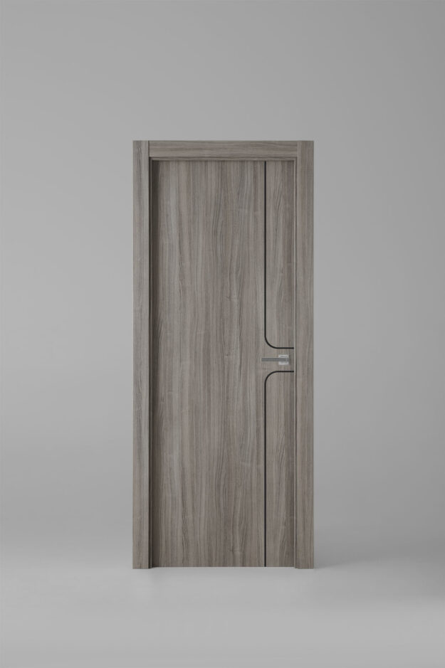 Puerta de interior colección grey G1004 Gris Trufa Greca Negra