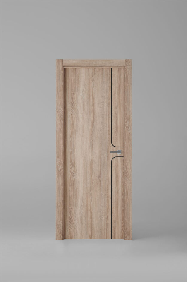 Interior door model G1004 Roble Labriego Black Inlay