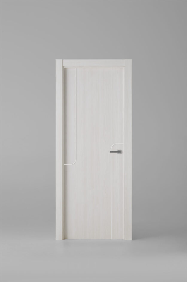 Puerta de interior colección cotton G1005 Fresno Blanco Greca Blanco