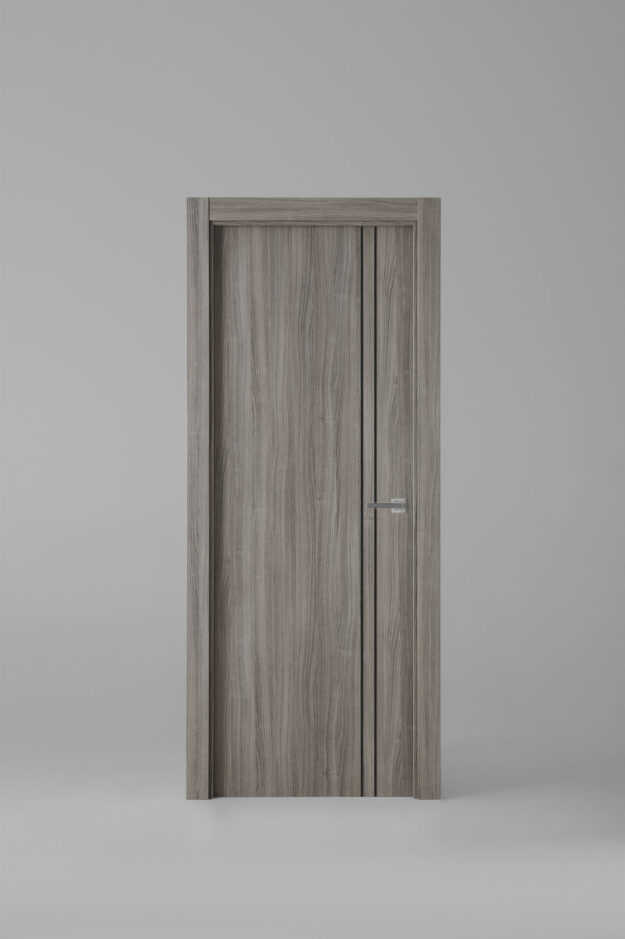 Puerta de interior colección grey G1009 Gris Trufa Greca Negra