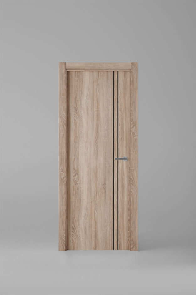 Puerta de interior colección tradition G1009 Roble Labriego Greca Negra