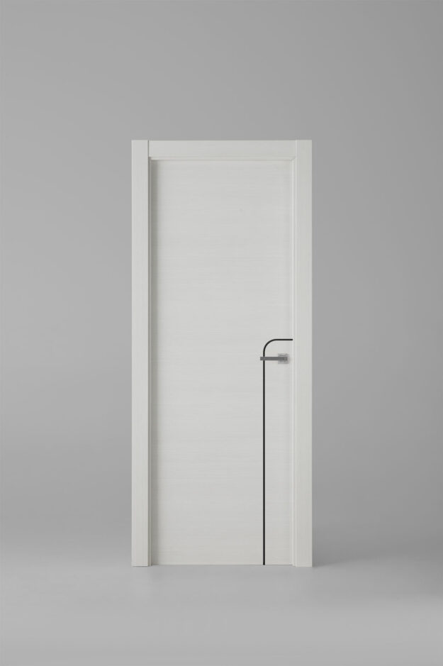 Interior door model X1001 Blanco Savia Black Inlay