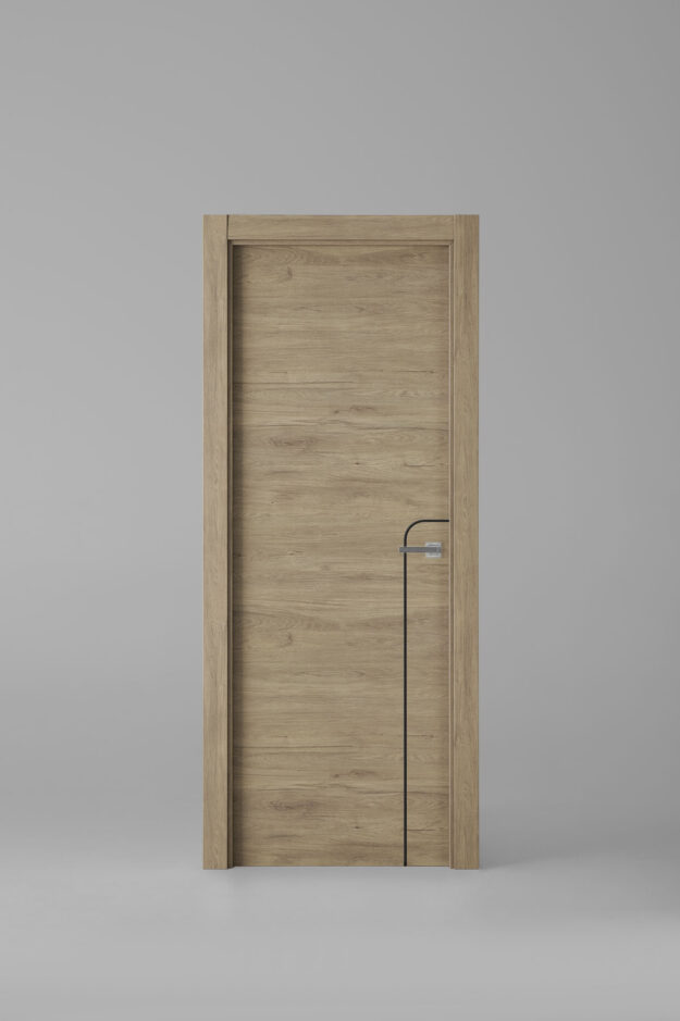 Puerta de interior colección tradition X1001 Roble Urban Greca Negra