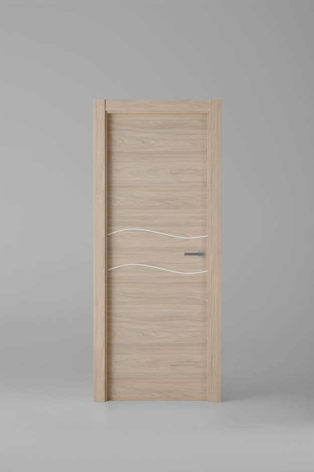 Puerta de interior colección nature X1003 Roble Estrío Greca Blanca