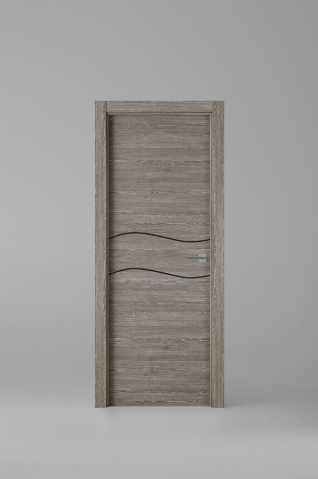 Puerta de interior colección grey X1003 Zenic Greca Negra