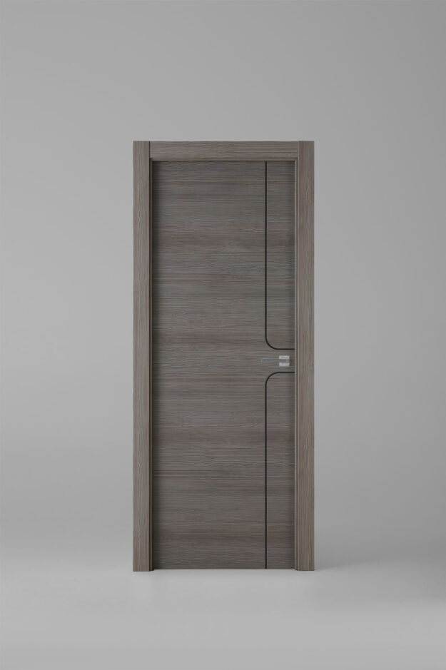 Interior door model X1004 Argento Black Inlay