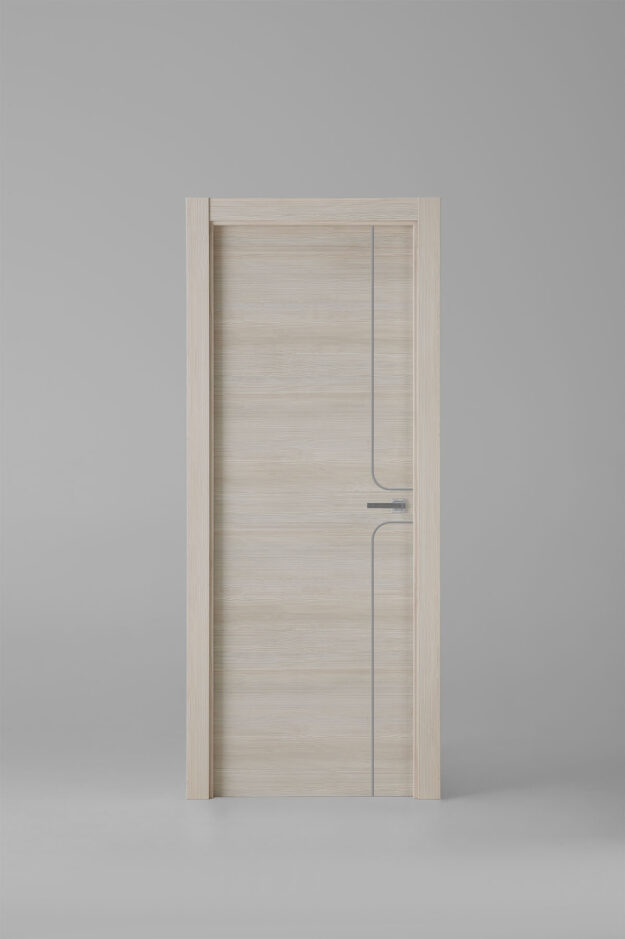 Interior door model X1004 Caramelo Silver Inlay