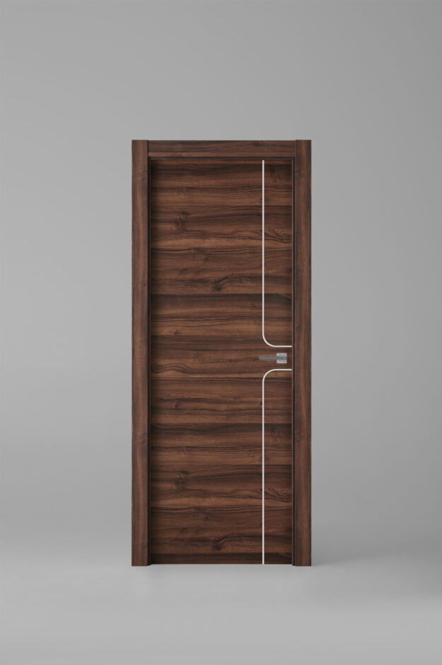 Puerta de interior colección nature X1004 Nogal Selva Greca Blanca