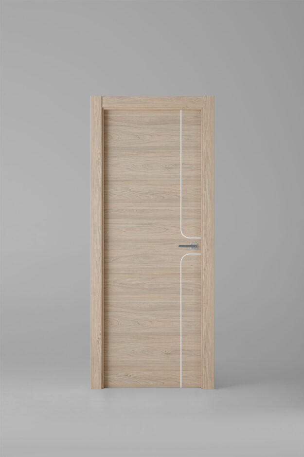 Puerta de interior colección nature X1004 Roble Estrío Greca Blanca