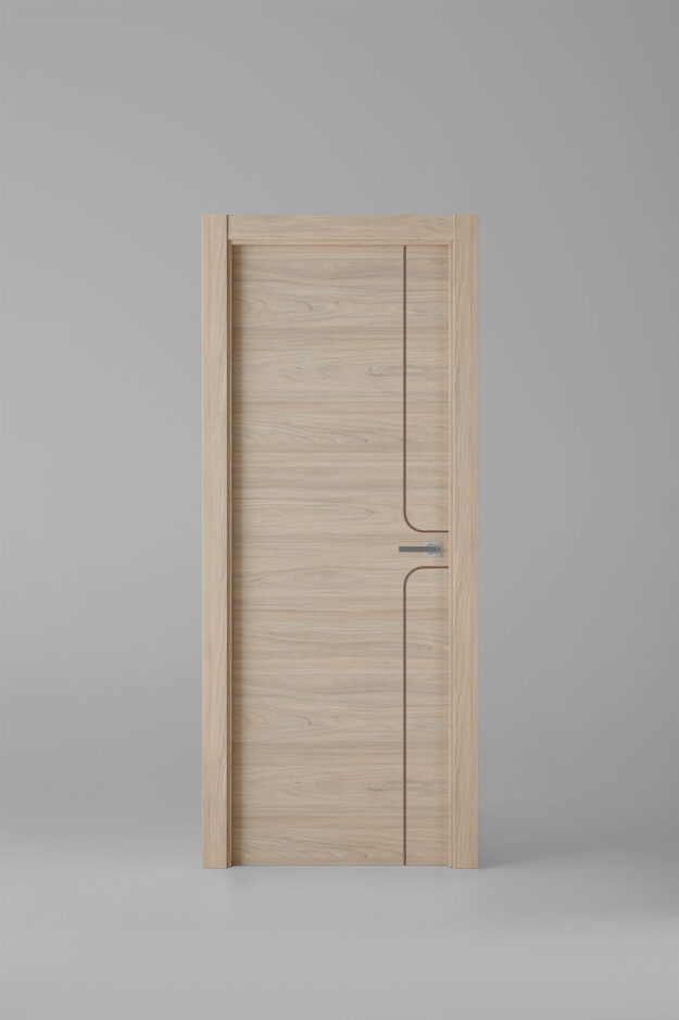 Puerta de interior colección nature X1004 Roble Estrío Greca Marrón