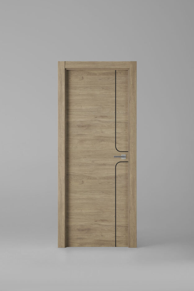 Puerta de interior colección tradition X1004 Roble Urban Greca Negra