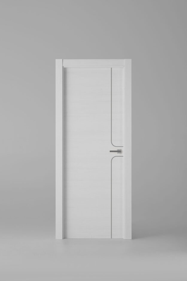 Puerta de interior colección cotton X1004 Talcum Greca Plata