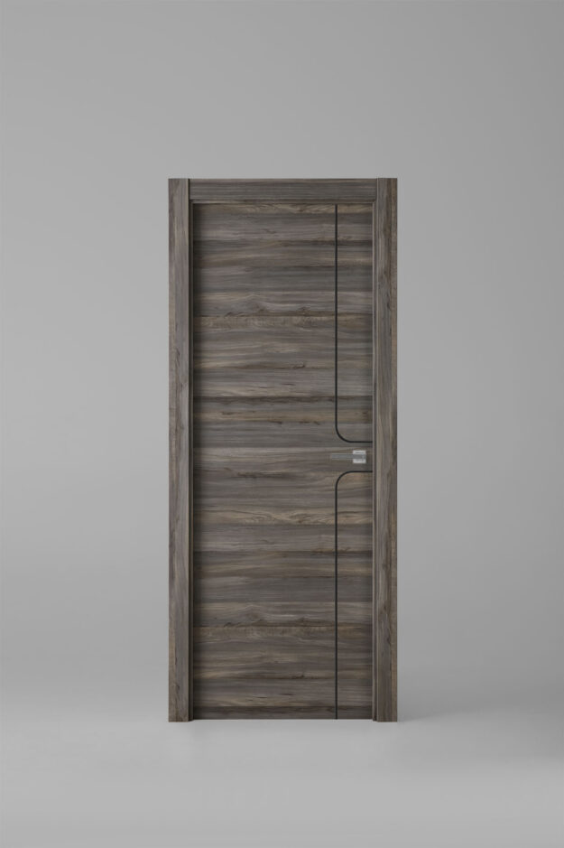 Puerta de interior colección grey X1004 Vulcano Greca Negra