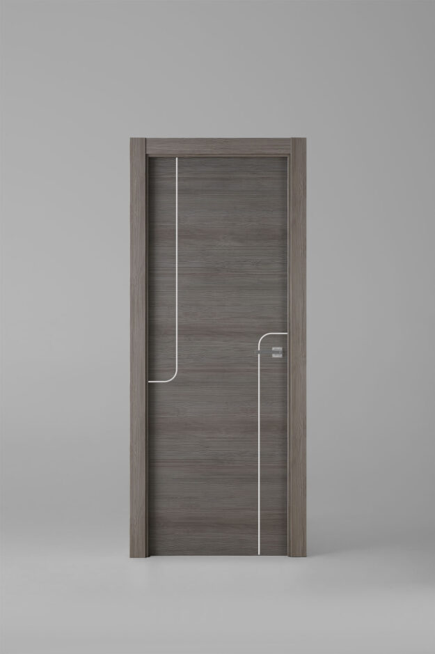 Interior door model X1005 Argento White Inlay