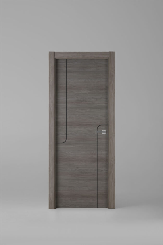 Interior door model X1005 Argento Black Inlay