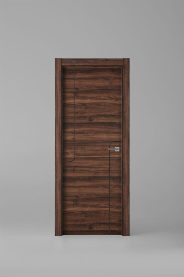 Puerta de interior colección nature X1005 Nogal Selva Greca Negra