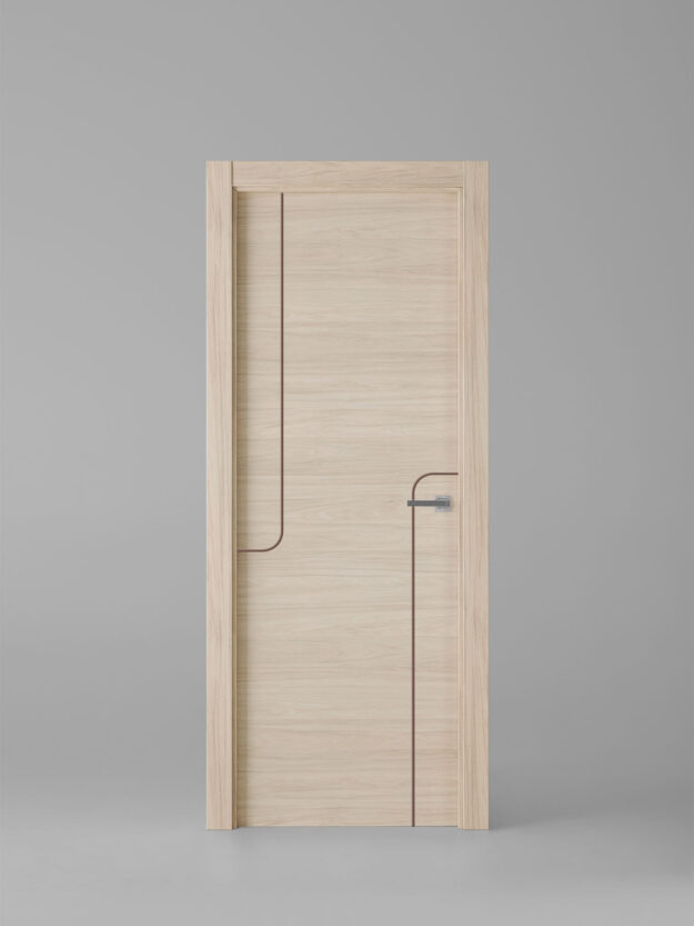 Interior door model X1005 Roble Arena Brown Inlay