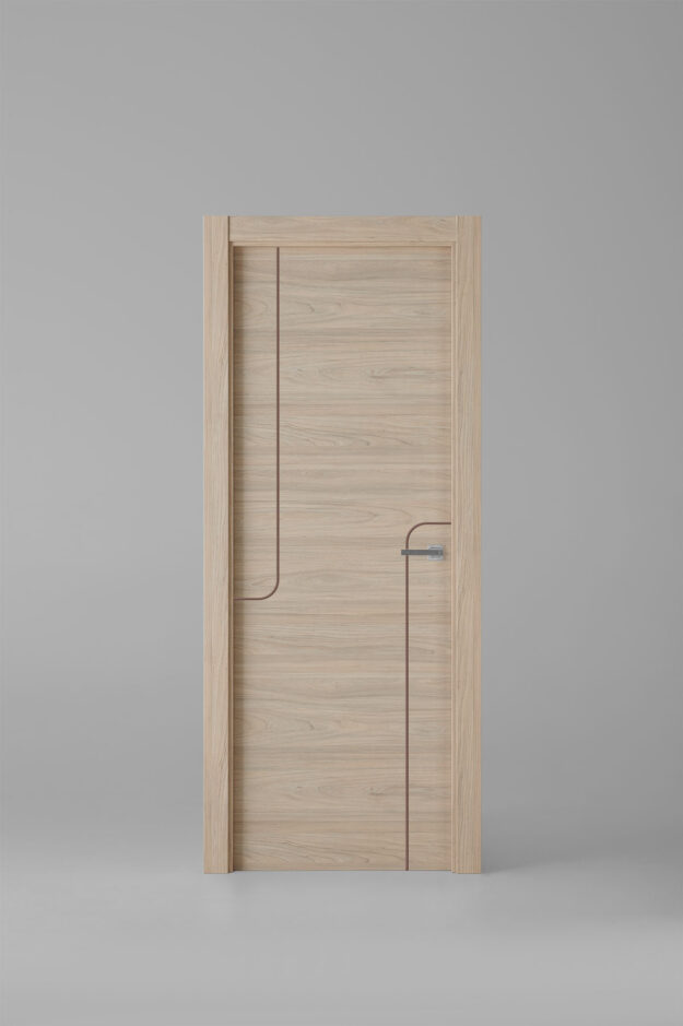 Puerta de interior colección nature X1005 Roble Estrío Greca Marrón