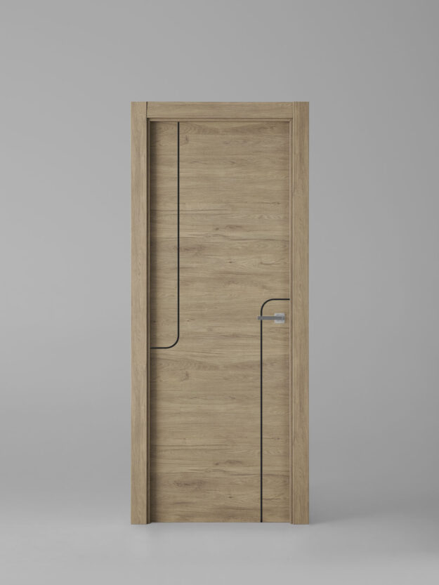 Interior door model X1005 Roble Urban Black Inlay
