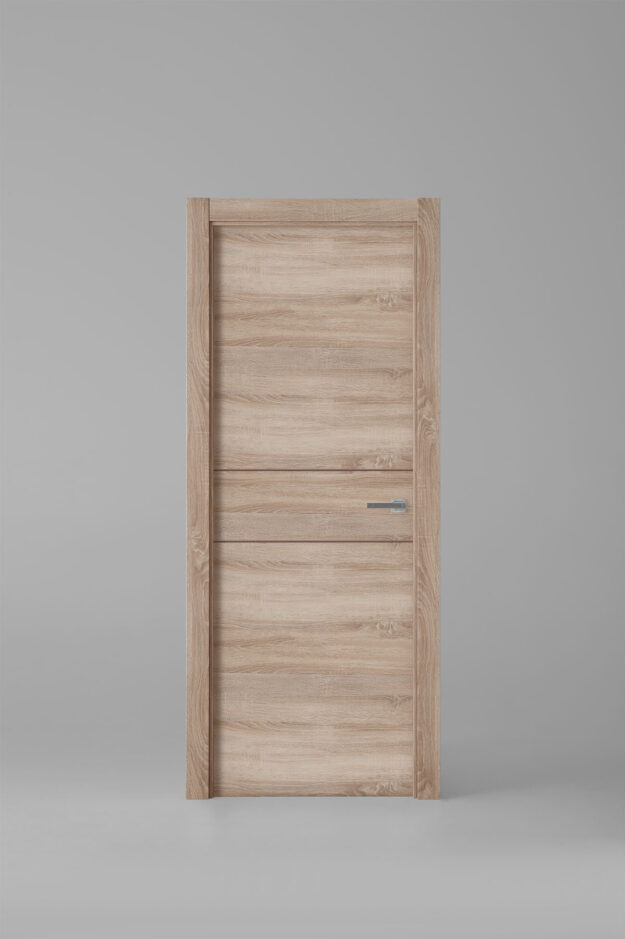 Interior door model X2001 Roble Labriego Brown Inlay