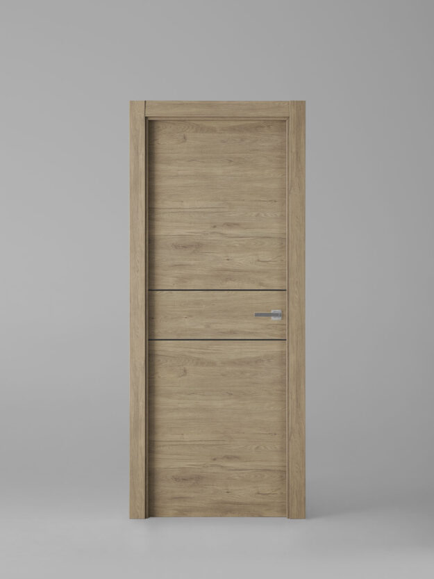 Interior door model X2001 Roble Urban black inlay