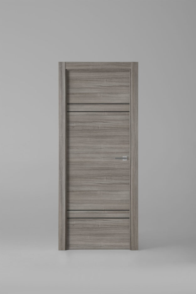 Puerta de interior colección grey X2004 Gris Trufa Greca Negra