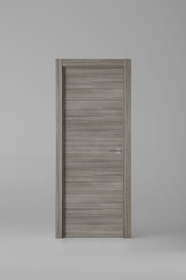 Puerta de interior colección grey X2004 Gris Trufa Greca Plata