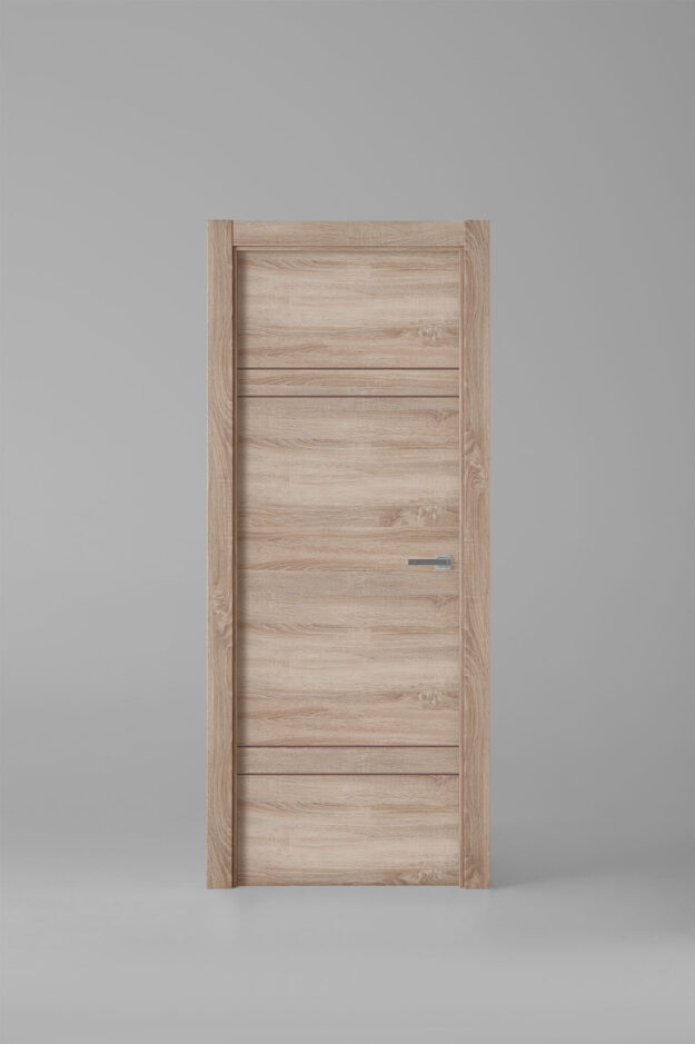 Interior door model X2004 Roble Labriego Brown Inlay