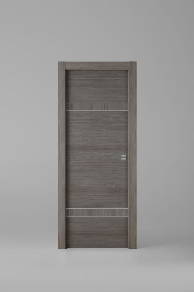 Interior door model X2004E Argento Silver Inlay