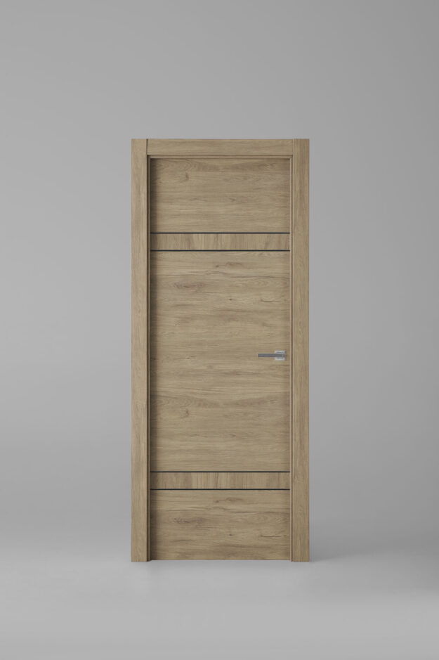 Puerta de interior colección tradition X2004E Roble Urban Greca Negra