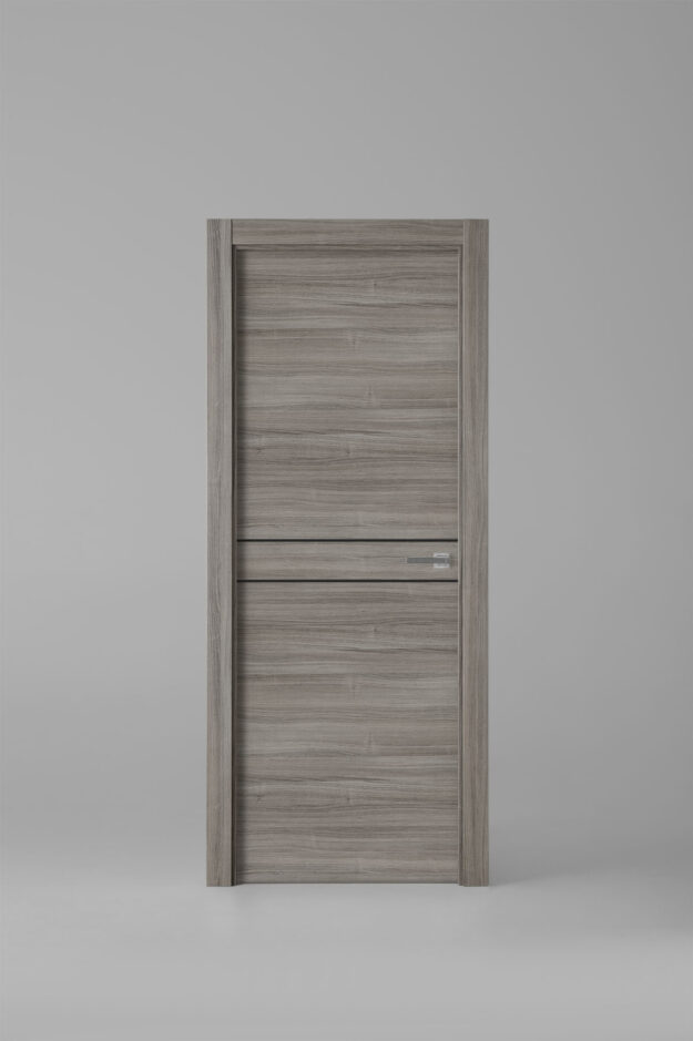 Puerta de interior colección grey X2007 Gris Trufa Greca Negra