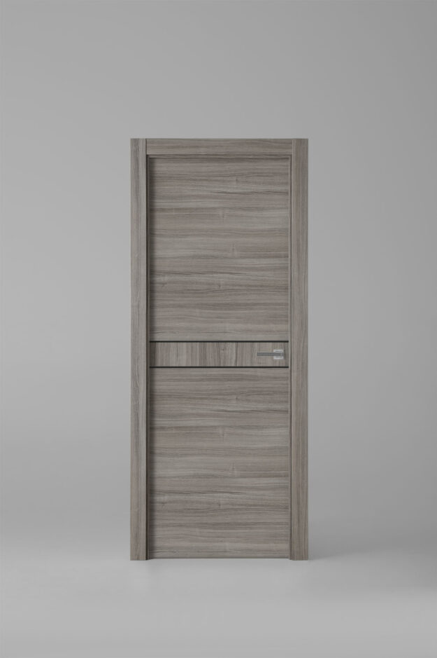 Puerta de interior colección grey X2007E Gris Trufa Greca Negra