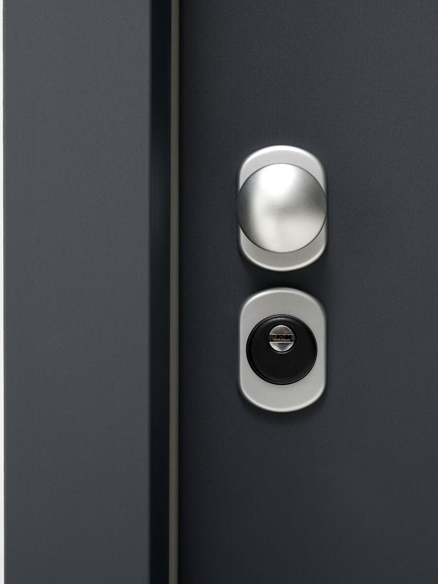 Herraje plata sobre antracita PVC